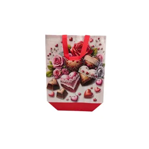 SACOȘĂ REUTILIZABILĂ PENTRU CUMPĂRĂTURI LOVE 32 × 36 × 12 CM CU MÂNERE REZISTENTE