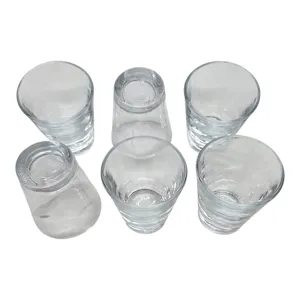 Set 6 Pahare Mini din Sticlă Aqua, Design Elegant pentru Servirea Băuturilor