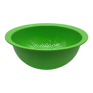 Strecurătoare Rotundă din Plastic, 26 x 12 cm, Verde, pentru Spălarea și Scurgerea Fructelor, Legumelor și Pastelor