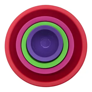 Set 4 Boluri din Plastic cu Strecurătoare, Capacități 0.5 L, 1 L, 2 L și 4.5 L, pentru Prepararea, Spălarea și Scurgerea Alimentelor, Multicolor