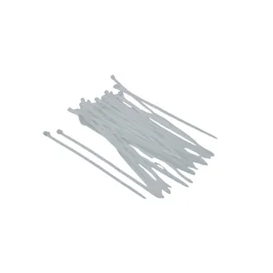 Coliere de plastic albe 3.6x200 mm – Set 40 bucăți, bride rezistente pentru cabluri electrice, organizare fire și fixare rapidă