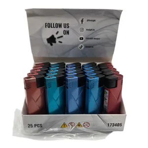 Set 25 Brichete Jet Flame Matteo, Reîncărcabile, cu Flacără Puternică și Carcasă Metalică Rezistentă