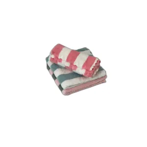 Laveta Absorbanta Laveta pufoasa cu dungi 30×30 cm, Material Sintetic, Utilizare Versatila pentru Curatarea Casei si Masinii