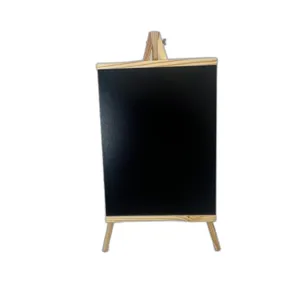 Tablă Neagră Decorativă 30x59 cm cu Șevalet din Lemn – Ideală pentru Mesaje, Creta și Evenimente