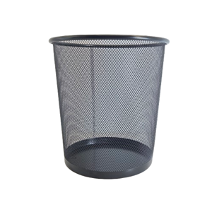 Coș de gunoi din plasă metalică 28 x 26,5 cm pentru birou, design compact și rezistent