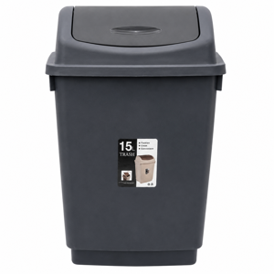  Coș de Gunoi 15L pentru Bucătărie, Baie sau Birou, Design Compact și Practic