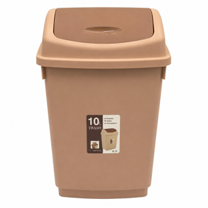 Coș de Gunoi 10L pentru Bucătărie, Baie sau Birou, Recipient Compact pentru Colectarea Deșeurilor
