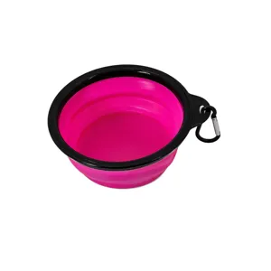Castron Pliabil din Silicon cu , Ideal pentru Călătorii și Drumeții cu Animale, Disponibil în mai multe culori