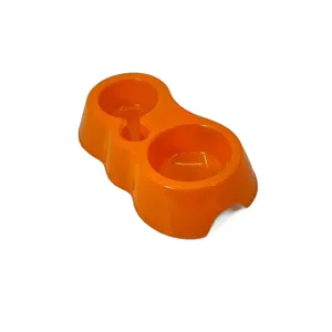 Bol Dublu 2 în 1 din Plastic pentru Hrană și Apă – Stabil și Rezistent, Potrivit pentru Câini și Pisici, Disponibil în Mai Multe Culori