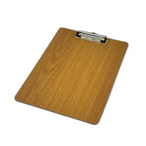 Clipboard A4 Aspect Lemn cu Clema Metalică Rezistentă, Ideal pentru Documente și Organizare Birou