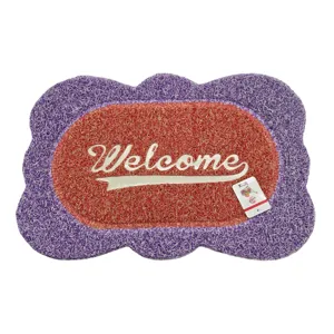 Covor de Intrare Welcome 38 x 58 cm, Covoraș Decorativ pentru Ușa de Acces, Ideal pentru Hol și Intrarea în Casă