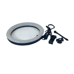 Lumină de Umplere Tip Ring Light – 10 Inch, Conectare USB, Suport Reglabil Inclus, Lumină LED Albă, Material Plastic