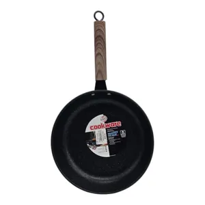 TIGAIE 26 CM CU ÎNVELIȘ ANTIADERENT EFECT PIATRĂ ȘI MÂNER ERGONOMIC IMITAȚIE LEMN