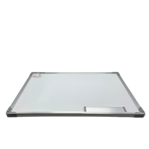 Tablă Albă Magnetică cu Două Fețe pentru Birou, 40 x 60 cm, cu Ramă Metalică, pentru Scris, Notițe și Organizare