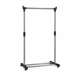 STAND METALIC PENTRU HAINE REGLABIL 25 × 22 MM CU BARĂ PENTRU UMERAȘE