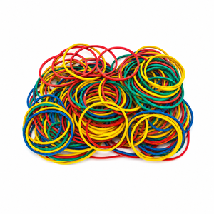 Bandă Elastică Multicoloră 100 g pentru Organizare Documente, Birou, Școală și Uz Casnic, Disponibilă în Mai Multe Culori