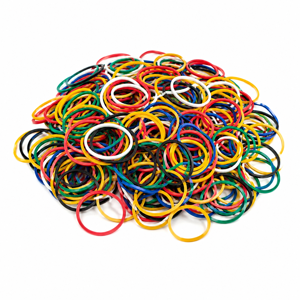 Bandă Elastică Multicoloră 25 cm, 100 g pentru Organizare și Fixare Obiecte