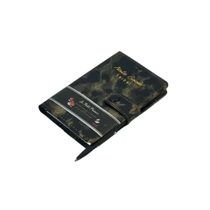 Carnet Notite Marmorat cu Pix – 90 File, Stil Elegant, Coperta Durabila