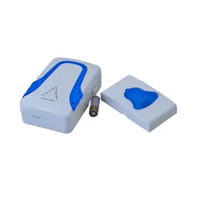 Sonerie Wireless cu Buton și Receptor – Design Compact, Alimentare pe Baterii, Instalare Fără Fir, Culoare Alb cu Albastru