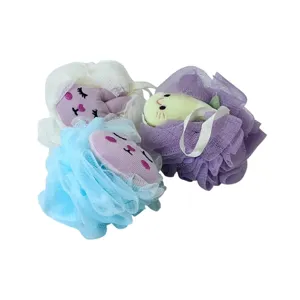 Burete de Baie Tip Puf cu Figurine – Moale, Delicat, Spumare Abundentă, Diverse Culori