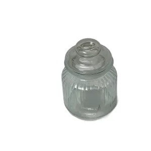 Borcan din Sticla cu Capac – Model Vintage, Forma Patrata, 100 ml, Ideal pentru Miere, Dulceata sau Cadouri