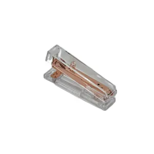 Capsator de Birou Acrilic Transparent, Mecanism Rose Gold, Design Elegant și Durabil, Capacitate Standard, Ideal pentru Birou, Școală sau Acasă, un Accesoriu Modern