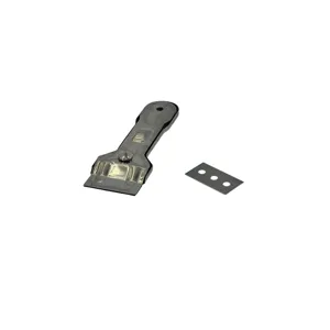 Racletă Metalică cu Lamă Interșchimbabilă, Mâner Ergonomic, Inclusă Lamă de Rezervă, Ideală pentru Curățarea Sticlei, Gresiei și Suprafețelor Plane