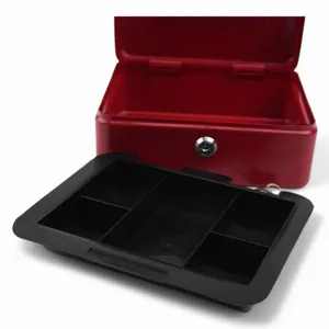 Cutie pentru Bani din Metal Roșu – Dimensiuni 200x160x90 mm, Sigură și Durabilă