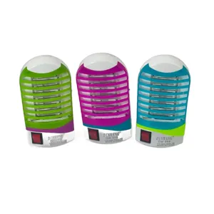 Lampă Electrică Anti-Insecte DINWANG DW-668 – 1W, 220V, Compactă cu Grilaj de Protecție, Buton ON/OFF, Disponibilă în Verde, Albastru și Violet