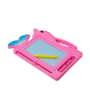 Tablă de scris magnetică în formă de delfin cu abac – design ergonomic, whiteboard portabil, compatibilă cu magneți, ideală pentru joacă și învățare timpurie