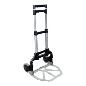 Cărucior pliabil multifuncțional pentru cumpărături și transport, sarcină maximă 75 kg, mâner telescopic reglabil 62–102 cm, ușor și compact
