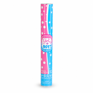 Tun Confetty Party 60CM/M30G pentru Evenimente și Petreceri, Tub cu Confetti Gender Reveal Tip Girl or Boy, Efect Spectaculos pentru Baby Shower, Nunți și Momente Speciale