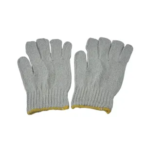 Mănuși de protecție DUOGUO din tricot industrial – culoare natur, mărime universală, pentru construcții, sudură, minerit, agricultură