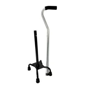 Baston de Sprijin Ortopedic Reglabil, Bază Stabilă cu Patru Picioare, Mâner Ergonomic, Aluminiu, Suport Rotativ la 360°, Siguranță Sporită, Ideal pentru Persoane în Vârstă, Recuperare și Mobilitate