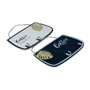 Cuier de Perete din Lemn cu 2 Agățători – Model Decorativ „Coffee”, Disponibil în mai multe culori
