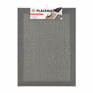 Suport Farfurii Tip Placemat 30 x 45 cm, Model Geometric Alb-Negru, Protecție pentru Masă și Decor Modern