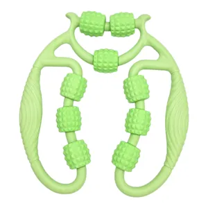 Dispozitiv de Masaj Corporal cu Role Rotative 360° și Mânere Ergonomice – Masaj pentru Picioare, Brațe, Spate și Gât