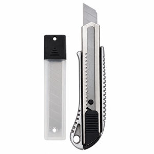 Cutter Profesional cu Rezerve, Lamă 18 mm, pentru Tăiere Precisă