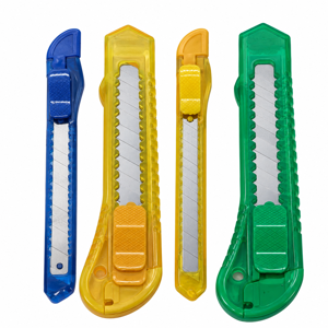 Set 4 Cuttere cu Lame Retractabile, 9 mm și 18 mm, pentru Tăiere și Bricolaj