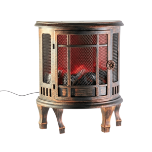 Șemineu Decorativ Electric – Efect Jar Realist, Design Retro din Plastic și Metal