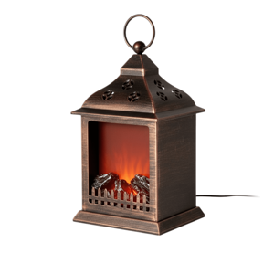 Șemineu Decorativ LED Lanternă Vintage – Efect Flacără Realistă, Design Retro din Plastic și Sticlă
