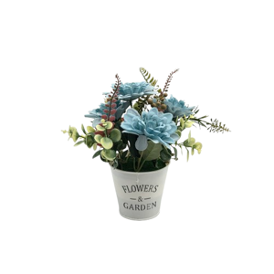 Ghiveci Decorativ cu Flori Artificiale 15/11 × 25 cm – Aranjament Floral pentru Casă, Birou sau Cadou