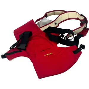 Marsupiu Ergonomic pentru Bebeluși – Culoare Roșie, Sistem Reglabil, Suport pentru Cap și Spate, Curele Căptușite, Ideal 3–24 Luni