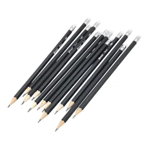 SET 12 CREIOANE GRAFIT HB CU RADIERĂ PENTRU SCRIS, DESEN ȘI SCHIȚE
