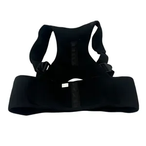 Centura Corectare Postură Drepte, Mărime 2XL/3XL, Reglabilă, Neagră, Suport pentru Umeri și Coloana Vertebrală, Corector Postural Unisex pentru Dureri de Spate, Eficientă și Discretă