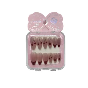 Set 12 Unghii False Decorative, Ușor de Aplicat, pentru Manichiură Elegantă și Nail Art