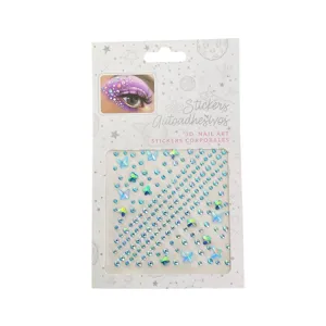 Stickere Autoadezive Diamant pentru Decor Unghii si Machiaj, Model Cristale si Fluturi
