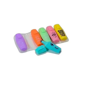 Set 6 Mini Markere Sublinieri Pastel – Design Compact, Culori Delicate, Ideale pentru Evidentiere Discreta la Scoala, Birou sau in Agenda