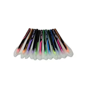 Set 12 Pixuri Fluorescente Neon, Culori Asortate, Vârf Oblic, Evidențiere Puternică și Vizibilă, Cerneală Non-Toxică, Uscare Rapidă, Ideal pentru Birou, Școală, Cărți, Jurnale și Proiecte Creative