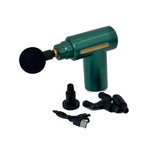 Pistol de Masaj Muscular Electric – 4 Capete Interșchimbabile, Reîncărcabil USB, Compact și Silențios, Ideal pentru Relaxare și Recuperare